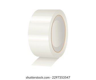 White scotch adhesive tape vector illustration isolated on white background