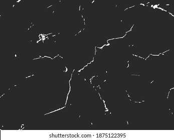 White scratches on black surface. Deep linear cuts and old traces scraping dirty glass abstract parasites and bacteria magnified by vector microscope.