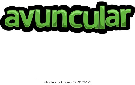 White screen animation video written AVUNCULAR very cool and very simple