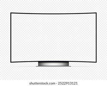 White screen curved LED TV transparent screen - Powered by Shutterstock - Get 15% off with code: PIKWIZARD15