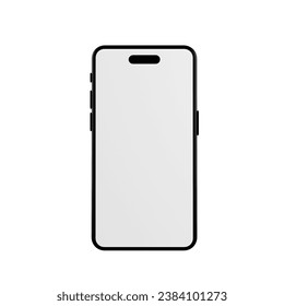 White screen phone for inserting promotional messages cute 3D rendered