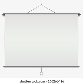 White screen projector.