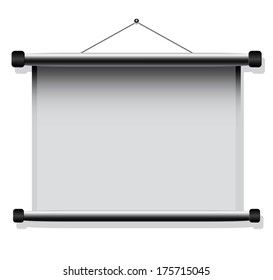 White screen projector. 