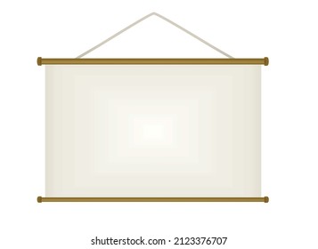White screen projector board. vector
