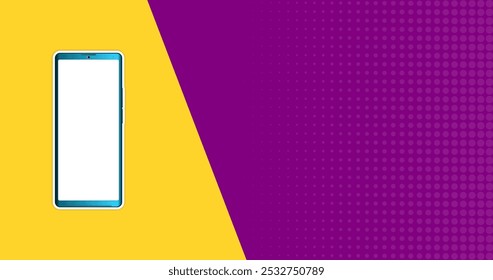 white screen smartphone background template