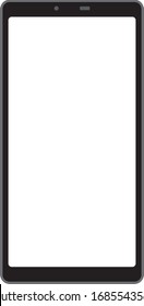 white screen smartphone or mobile phone or cell phone