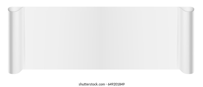 White Scroll Banner