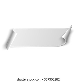 White scroll isolated on white background. Vector illustration