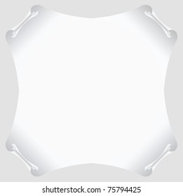 white scroll paper vector blank