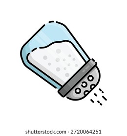 White sea salt or table salt crystals for cooking seasoning and food preservation
