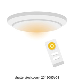 Luz de estanqueidad blanca, luz de noche, mando a distancia, ilustración del interruptor.