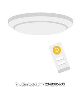 White sealing light, turn off, remote control, switch illustration.