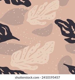 White Seamless Abstract Flora Scribble Design. Hippie Repeated Contemporary Branch Template, Seamless Pattern. Vivid Continuous Classic Foliage Lines Background. 