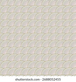 White seamless abstract wave pattern Japanese background. China stile vector illustration
