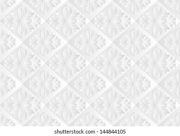 white seamless background with baroque ornaments