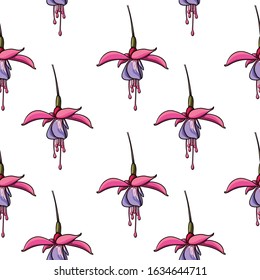 white seamless background with flowers