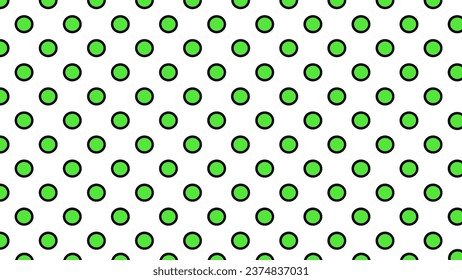 White seamless background with green dots