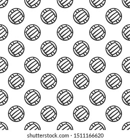 White seamless background with outline water polo balls