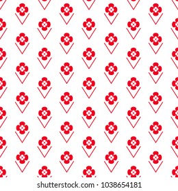 White seamless  background with quatrefoil flower symbol shape