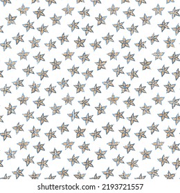 White seamless background with textured star flower winter seasons.