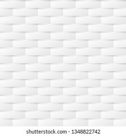 White seamless brick texture - abstract trendy background. Ceramic 3d design.