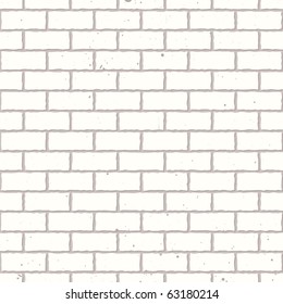 White seamless brickwall with repeating pattern design grunge