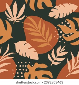 White Seamless Classic Foliage Paint Pattern. Colorful Seamless Color Beautiful Lines, Seamless Texture. Vibrant Repeated Summer Blossom Quill Art. 