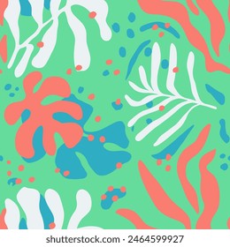 Patrón de Ilustración de Primavera Clásica Sin Costura Blanca. Vibrante Repetitivo Elegante Jardín Textil, Arte Sin Costura. Luz Interminable Árbol De Naturaleza Impresión De Superficie. 