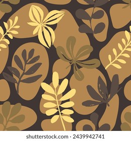 White Seamless Creative Garden Ornament Background. Bright Continuous Contemporary Graphic Illustration, Seamless Vector. Green Endless Color Artistic Style Wallpaper. 