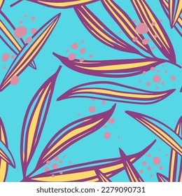 White Seamless Creative Trendy Element Backdrop. Green Endless Fashion Simple Artwork, Seamless Design. Purple Repeated Decoration Garden Decor Texture. 