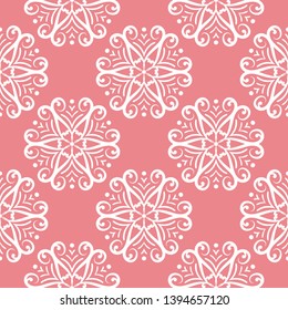  White seamless design. On pale pink background