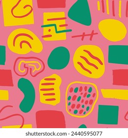 White Seamless Doodle Decorative Surface Pattern. Vivid Seamless Trend Vintage Paint, Seamless Print. Bright Continuous Creative Artistic Template Stripes