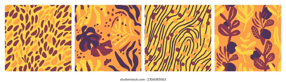 White Seamless Doodle Fresh Surface Backdrop. Orange Endless Fashion Beautiful Ornament, Seamless Texture. Light Repeated Contemporary Palm Lines Design. 