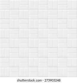 White seamless geometric pattern. Vector background