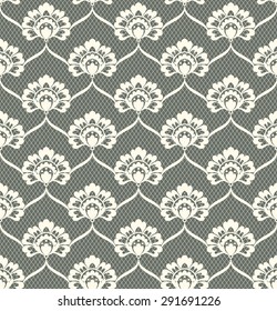 White seamless lace pattern.