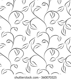 white seamless leaves 