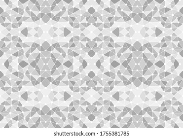 Patrón de mosaico sin costuras de color blanco. Resumen de fondo geométrico para fondo de fondo, fondo, banner, ilustración, tela y otras aplicaciones. Vector.
