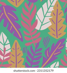 White Seamless Nature Simple Style Vector. Dark Endless Summer Branch Scribble, Seamless Art. Black Repetitive Contemporary Isolated Leaves Backdrop. 