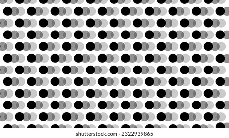 Patrón transparente blanco con círculos negros