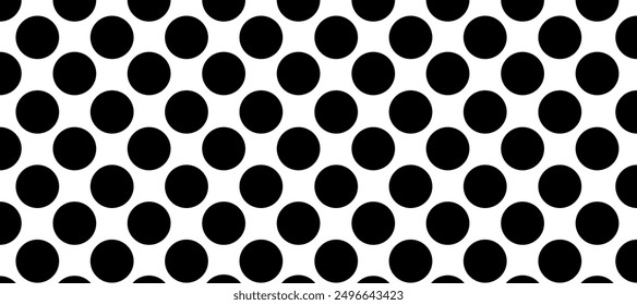 White seamless pattern with black polka dot