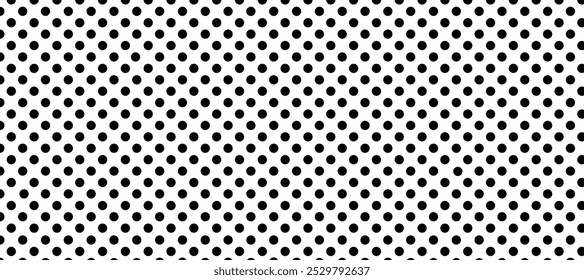 White seamless pattern with black polka dot	