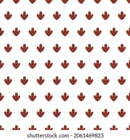 White seamless pattern with brown cactus.