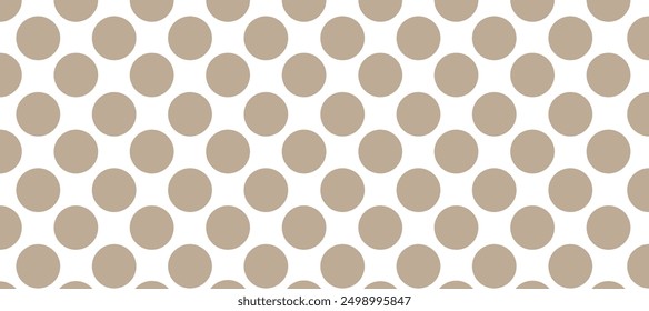 White seamless pattern with brown polka dot