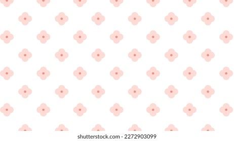 White seamless pattern with flowers