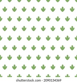 White seamless pattern with green  cactus.