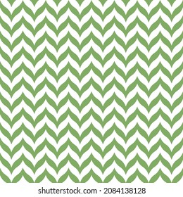 White seamless pattern with green chevron. Minimalist and childish design for fabric, textile, wallpaper, bedding, swaddles toys or gender-neutral apparel.