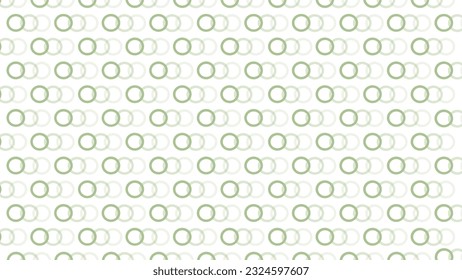 White seamless pattern with green circles