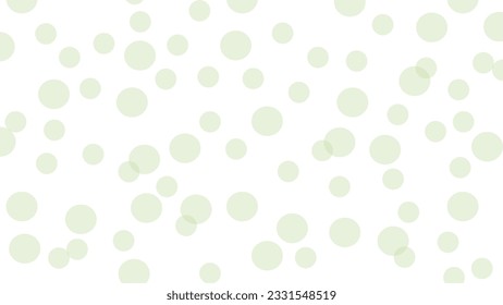 White seamless pattern with green circles