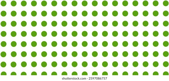 White seamless pattern with green dots