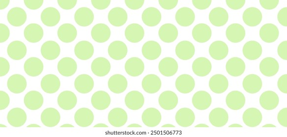 White seamless pattern with green polka dot
